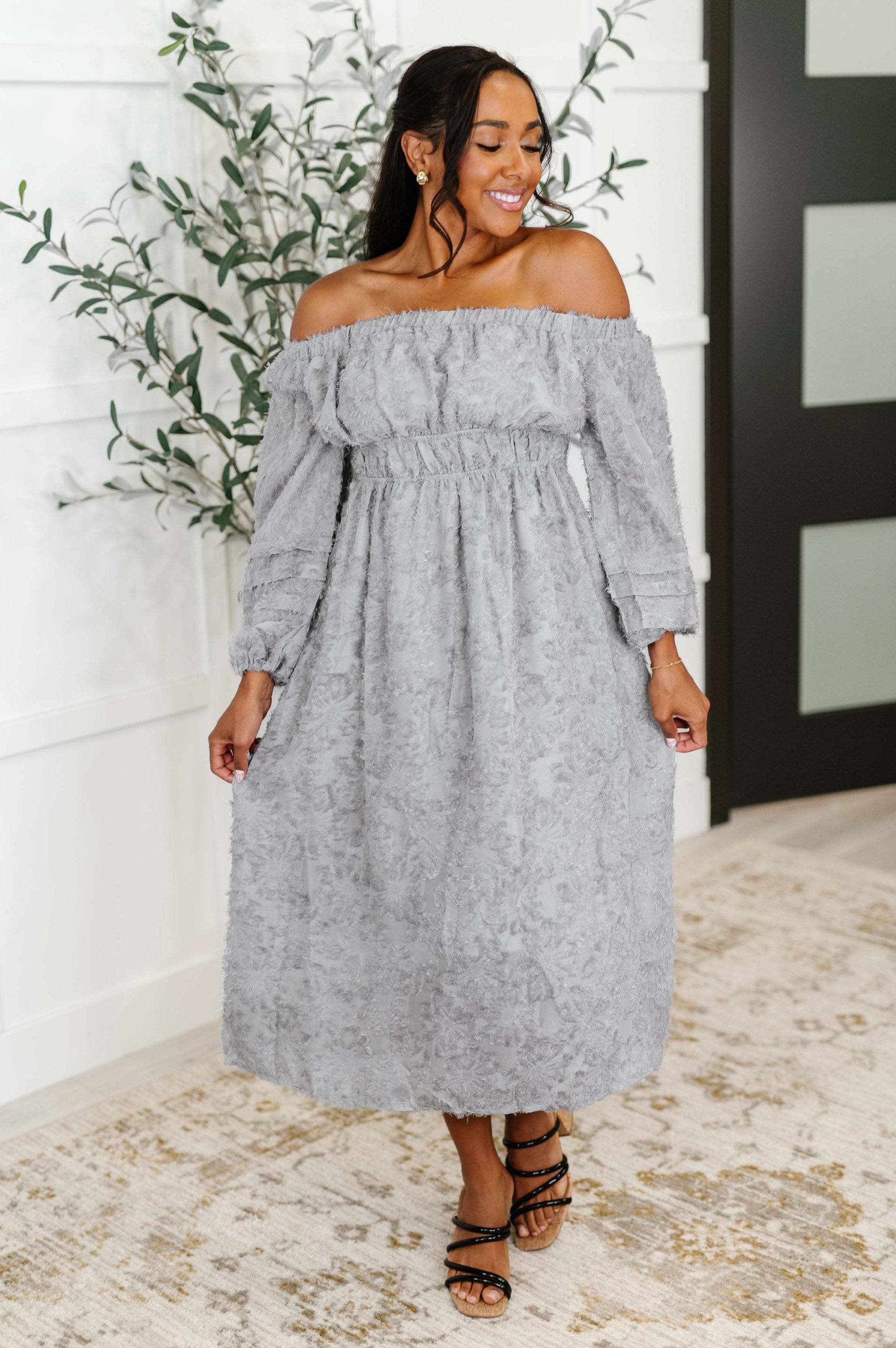 All Is Well Dress In Opal Gray - SwagglyLife Home & Fashion